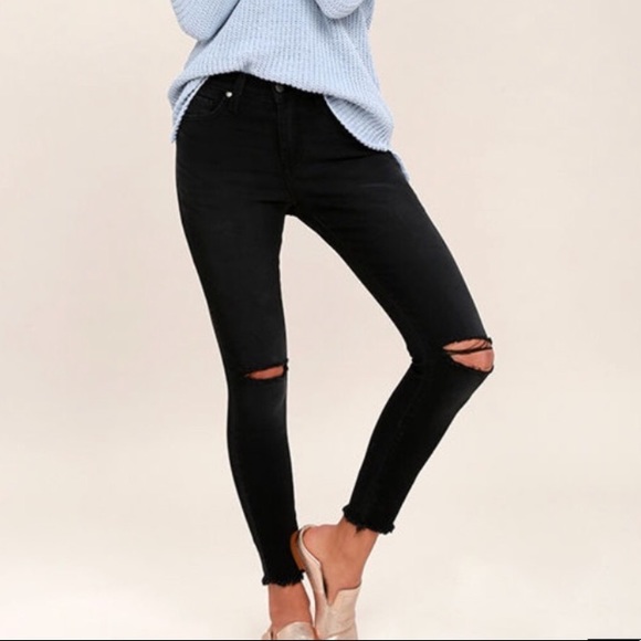 Black Distressed Denim Jeans | Poshmark